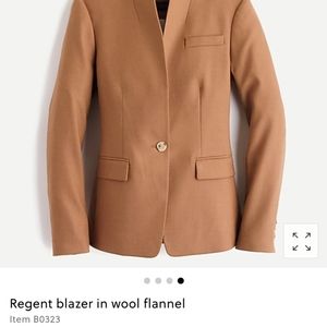 J. Crew Regent Blazer Wool Flannel Camel 6